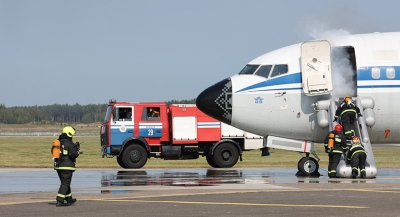 Комплексное учение по поисковому и аварийно-спасательному обеспечению полетов прошло в Национальном аэропорту Минск